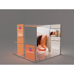 Nuevo diseño, equipo de publicidad duradero, 20x8ft, tela de aluminio SEG, pantalla LED portátil, cabina de feria comercial, Fondo de pared retroiluminado - Product Image 5