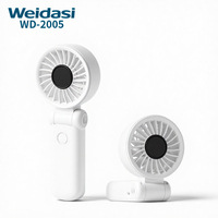 Ventilateur portable mini USB rechargeable avec moteur sans balais, fonctionnement en anglais, pliable pour utilisation sur table