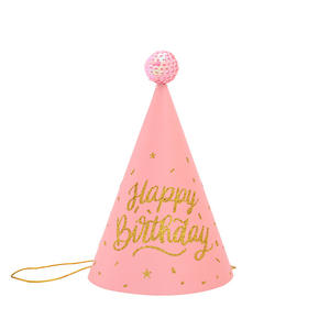 Chapeaux d'anniversaire pour enfants, garçon et fille, rose et noir, décorations <span class=keywords><strong>de</strong></span> fête d'anniversaire, chapeau en papier joyeux anniversaire, couronne <span class=keywords><strong>de</strong></span> prince et <span class=keywords><strong>de</strong></span> princesse - Product Image 3