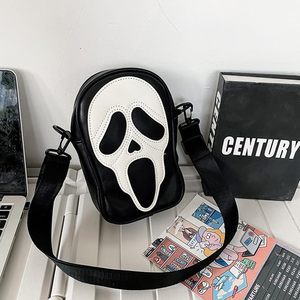 Sac à Bandoulière Vintage Crâne Halloween Drôle et Adorable Design Fantôme Diable en Cuir PU, Sacs à Main Tendance pour Femmes Hommes Filles Garçons - Product Image 4