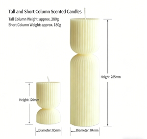 Lilin Pilar Berbagai Bentuk Ukuran Beragam Lilin Dekoratif Putih Beraroma untuk Rumah Pernikahan Pesta Tahan Lama - Product Image 6