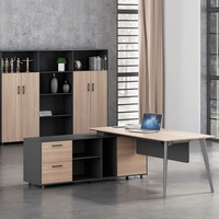 Bureau de direction en bois de luxe moderne en forme de L, convertible et extensible, taille personnalisable, pour usage domestique ou professionnel