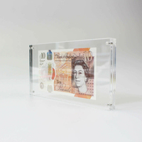 Support de billet de banque en acrylique transparent pour la protection des billets