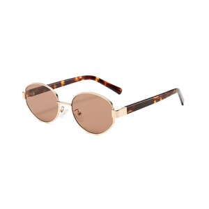 Gafas de sol polarizadas ovaladas con montura completa UV400 estilo retro unisex protección solar para adultos - Product Image 1