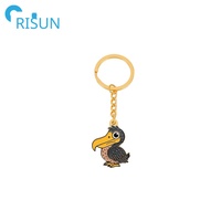 Fabrication de porte-clés en métal émaillé en forme d'oiseau Dodo, Llavero, animal sans ailes et sans peur, porte-clés Dodo souvenir, porte-clés Dodo personnalisé