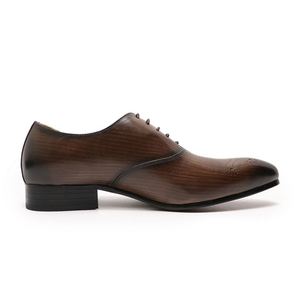 Zapatos Oxford Negros Formales de Plataforma, Estilo Británico de Lujo, para Hombre - Product Image 4