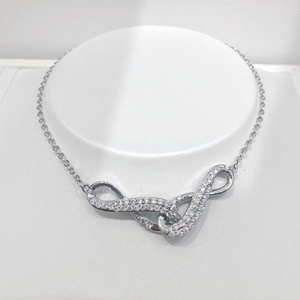 wholesale plata 925 sterling silver <b>Infinity</b> Crystal Rhinestone <b>Bracelet</b> dainty party personalized butterfly <b>bracelets</b> for girls - Product Image 1