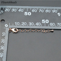 Fermoirs de homard lisses en placage de bronze rouge 7x62mm chaîne d'extension pour la fabrication de bijoux collier bracelet