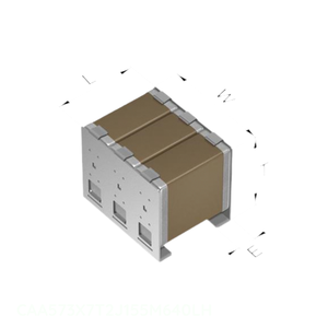 Condensador cerámico SMD de canal del fabricante, tipo CAA573X7T2J155M640LH, 1.5 uF, 630V, X7T, con 2 terminales en L - Product Image 1