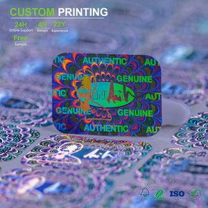 Adesivi Olografici di Sicurezza Personalizzati, Protezione del Marchio 3D, Protezione Contro il Contraffazione, Effetto Olografico Spettrale Lucido - Product Image 1