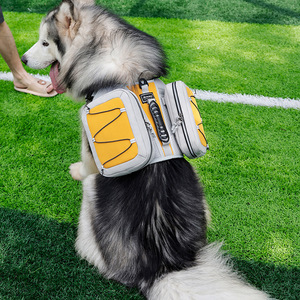 Mochila Plegable para Mascotas, Ecológica, de Tela de Poliéster, para Exteriores, con Botella de Agua y Comida para Perros, Chaleco Antiexplosiones con Correa - Product Image 3