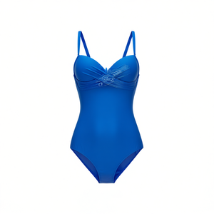 Costume da bagno intero HDJ Plus Size con controllo della pancia, monokini modellante con dettaglio a torsione per abbigliamento da spiaggia SQ67311 - Product Image 1