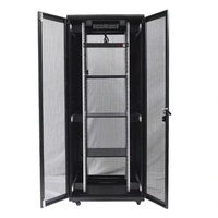 Armoire de serveur de centre de données 42U, 19 pouces, avec double porte en maille pour un refroidissement à haut débit d'air