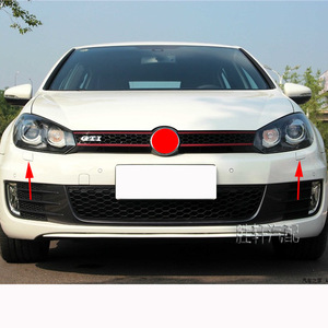 Cubierta de lavafaros para Volkswagen Golf 6 GTI 2009-2012, material ABS, embellecedor de parachoques delantero - Product Image 5