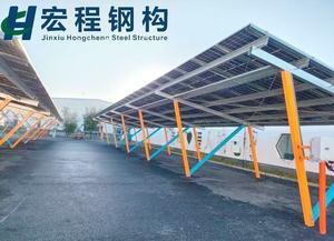 Structure en acier solaire, abri de stationnement pour voiture, abri de recharge pour voiture, carport, structure solaire - Product Image 4