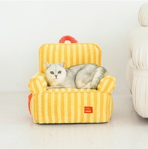 Lit rayé pour animaux <span class=keywords><strong>de</strong></span> compagnie canapé chaud nid <span class=keywords><strong>de</strong></span> chat confortable et respirant amovible et lavable canapé mignon pour animaux <span class=keywords><strong>de</strong></span> compagnie - Product Image 6