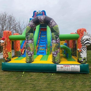 Castillo Inflable Gigante para Exteriores con Tobogán, Área de Juegos Inflable Safari, con Capacidad para 500 kg y Diseño Portátil - Product Image 6