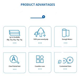 Faible MOQ, papier thermique 57x40mm pour terminal de paiement, surface lisse, prix direct usine - Product Image 6