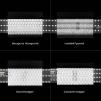 Feuille diffuseur prismatique KUNXIN PMMA UGR<19 1,5 mm semi-transparente micro-prismatique anti-éblouissement 1220*2440 mm RoHS