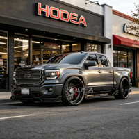 Jantes forgées à rayons en H profondes 20x10/22x12/24x14 pour camions Ford/Chevy/GMC/Dodge, design ET négatif, compatibles avec les véhicules rehaussés