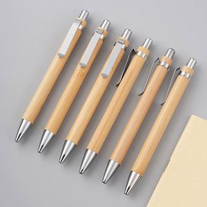 Stylo bille en bambou écologique personnalisé avec logo gravé, cadeau d'entreprise, stylo personnalisé pour le bureau - Product Image 6