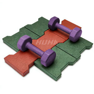 Dalles de caoutchouc en forme d'os de chien, emboîtables, 7,9'' x 6,3'', pour jardin extérieur, allée, décoration DIY, tapis antidérapant pour marches, pour <span class=keywords><strong>pavés</strong></span> extérieurs - Product Image 1