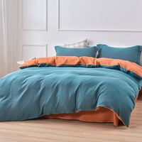 Ensemble de literie Simple Fresh Queen 100% coton 300TC de qualité écologique pour toutes les saisons, housse de couette, draps, housse de couette, oreiller