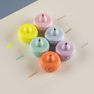 Wholesale <strong>Factory</strong> Macaroon Shape Cheap Price Colorful Child Mini Highlighter <strong>Marker</strong> Pen - Product Image 2