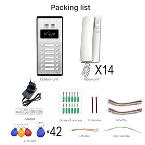 Sistema de teléfono de puerta de Audio, intercomunicador de 2 cables, teclado de Metal, comunicación de voz impermeable para apartamento, Villa - Product Image 5