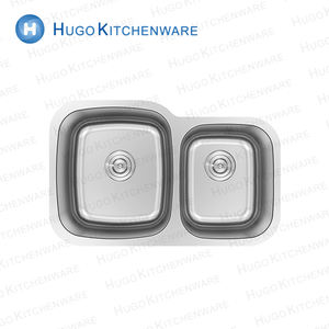 อ่างล้างจานสเตนเลสขนาด31*20นิ้วพร้อมช่องระบายน้ำ304ทรงสี่เหลี่ยมสำหรับบ้านฟาร์มแบบอเมริกัน - Product Image 3