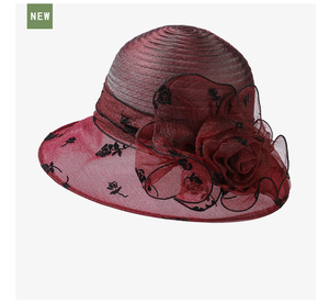 Verano Mujer Flor arco protector solar Kentucky Derby sombreros para mujer Iglesia boda playa gorra de sol - Product Image 3