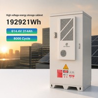 Gabinete de Almacenamiento de Energía de Alto Voltaje, Batería LiFePO4 de 192KWh con Comunicación CAN RS485 RS232 para Monitoreo Inteligente