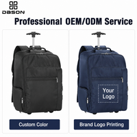 Sac à dos de voyage à roulettes avec compartiments pour ordinateur portable pour adultes