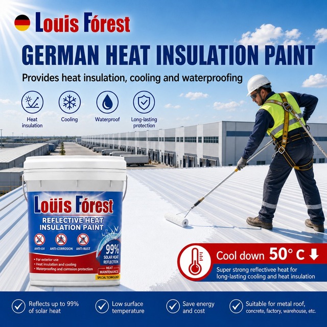 Epoxy Nano Thermal Insulation Coating High Heat Reflective Waterproof Eco-friendly Solvent-Based Cooling Paint for Cement Ground