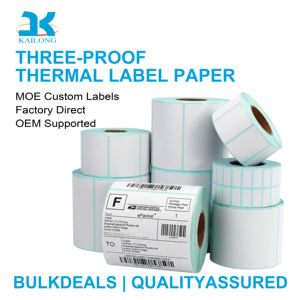 Etiquetas Térmicas Profissionais Ecológicas da Marca Kailong, Tamanhos Flexíveis, Impressão POS, Varejo, Atacado, Desconto por Volume - Product Image 1