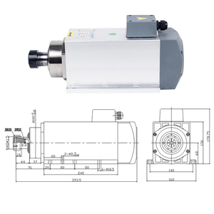 Moteur de broche de routeur de gravure CNC haute vitesse avec puissance de 2,2 kW, 3 kW, 3,7 kW, 5,5 kW, 7,5 kW, triphasé 220/380 V - Product Image 2