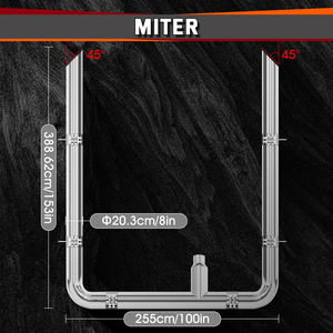Manufacturer Custom Miter 8 Inch Semi Truck <strong>Exhaust</strong> Chrome Stack Kit For Peterbilt Universal Truck <strong>304</strong> <strong>Stainless</strong> <strong>Steel</strong> Polished