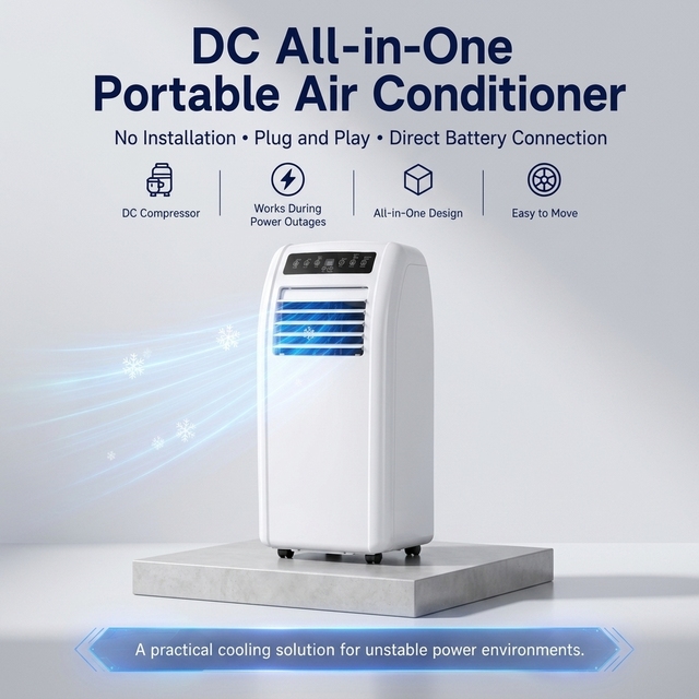 Sinospring Hot Sale DC 24V Hybrid Inverter No Installation Energy Saving Best Seller Portable Air Conditioner System