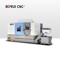 Tour CNC horizontal multifonctionnel à banc incliné BR570DY avec axe Y et outils motorisés pour l'usinage des arbres à cames excentriques
