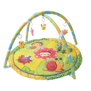 Zachte Kleurrijke Cartoon Insect Ronde Baby Play Gym Mat Grappige Baby Speelgoed Voor Kinderen Ontwikkelingsactiviteit Gym