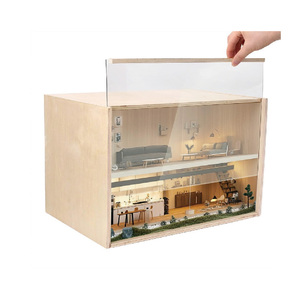 Wooden Diorama <strong>Box</strong> Deep Shadow <strong>Box</strong> Frame Large Display <strong>Box</strong> Display Case - Product Image 3