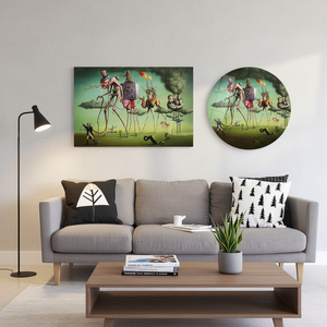 Tableau imprimé sur toile « American Dream » de Salvador Dalí, décoration moderne, ART SUR VERRE TÉRMÉRISÉ - Product Image 3