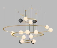 Pendentif en aluminium pour décoration intérieure, nouveau style, lustre de plafond à led, télécommande à intensité réglable