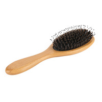 Brosse à cheveux naturelle, avec logo personnalisé, en bois de bambou, poils de sanglier, pour femmes, extension de cheveux, brosse à perruque
