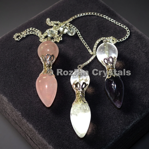 Rozrincrystals.com จี้หินแกะสลักลายรัก รุ่น RAC แบบหยดน้ำและลูกบอล จากกูจารัต รุ่น Pndlm-80 - Product Image 2