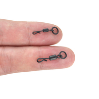 1000 Buah Aksesoris Peralatan Pancing Ikan Mas, Swivel Snap Bentuk Q Badan Panjang dengan Ring Solid