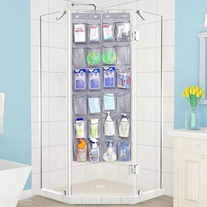 12-Grid Large Mesh Pocket Behind the Door Shoe Rack <b>Narrow</b> Door Shoes Container - Product Image 2