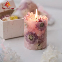 Bougies parfumées florales d'anniversaire, décorations de fleurs de printemps, décoration intérieure, bars, couleur personnalisable, faites à la main pour anniversaire et mariage