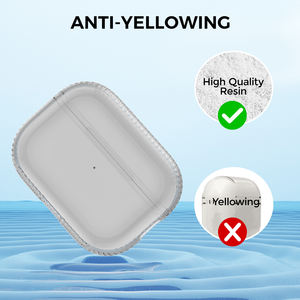 Yapışık tasarım hava yastığı anti-sonbahar eless AirPods tasarım ön LED görünür TPU Materia AirPods Pro 2 için şeffaf kılıf - Product Image 5