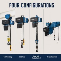 Palans électriques compacts de 2 tonnes avec une hauteur de levage de 6 m pour la manutention des matériaux en usine et en entrepôt